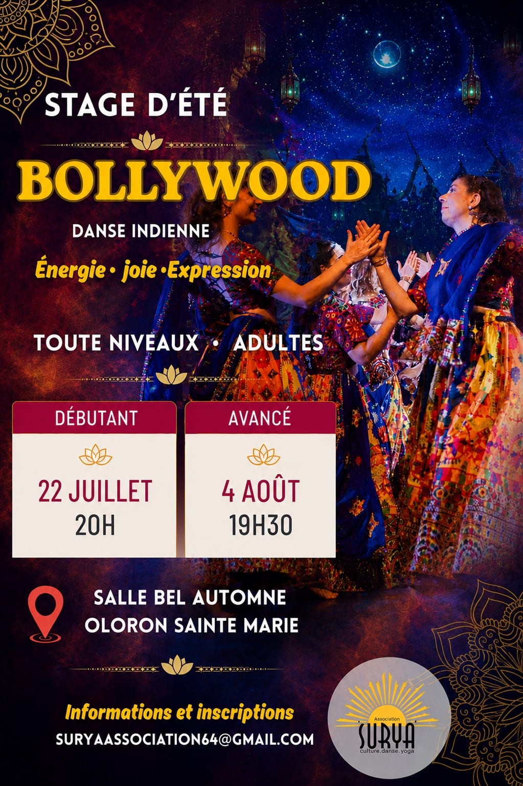 Stage d’Été – Danse Bollywood (Adultes)